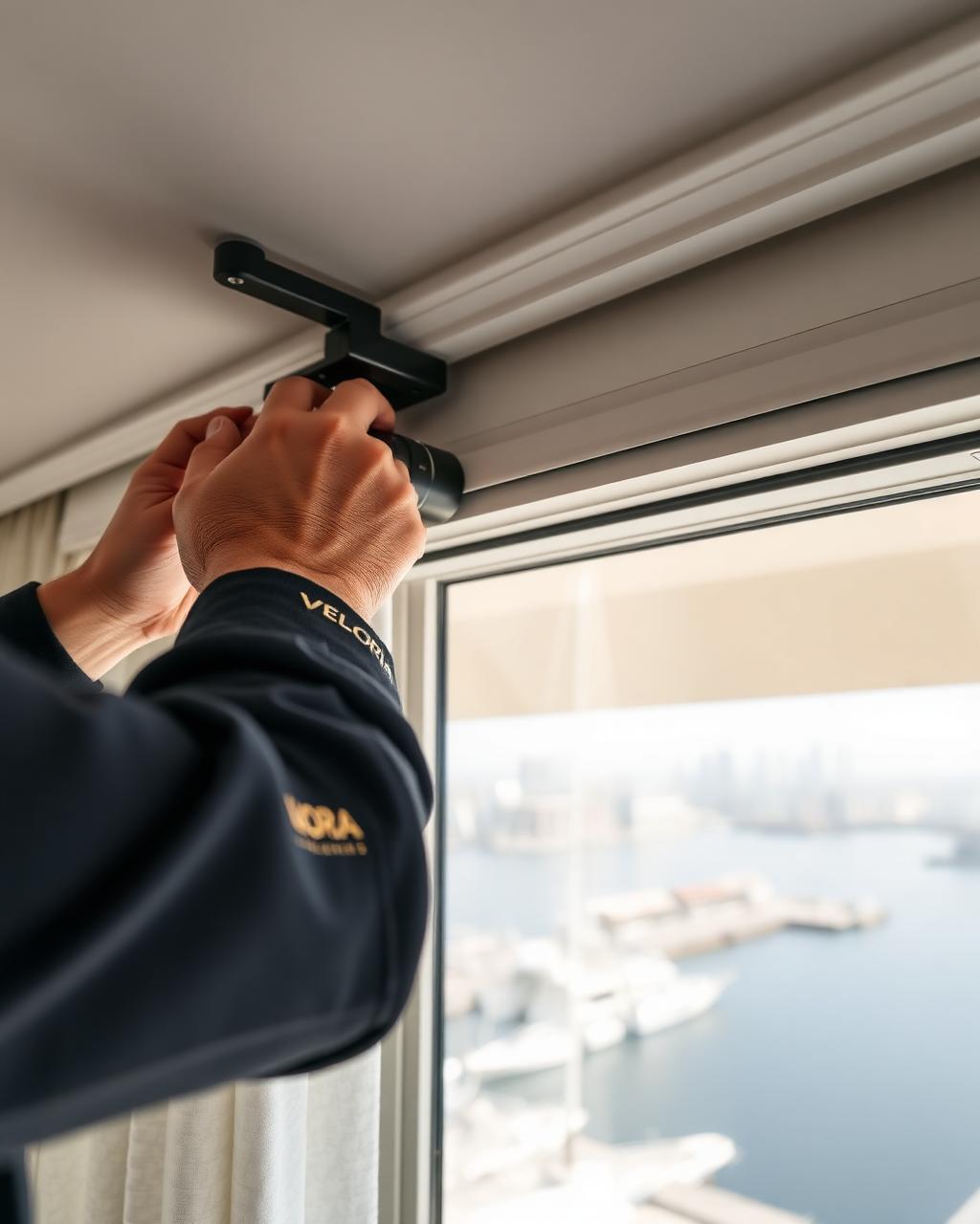 Motorized curtain installation