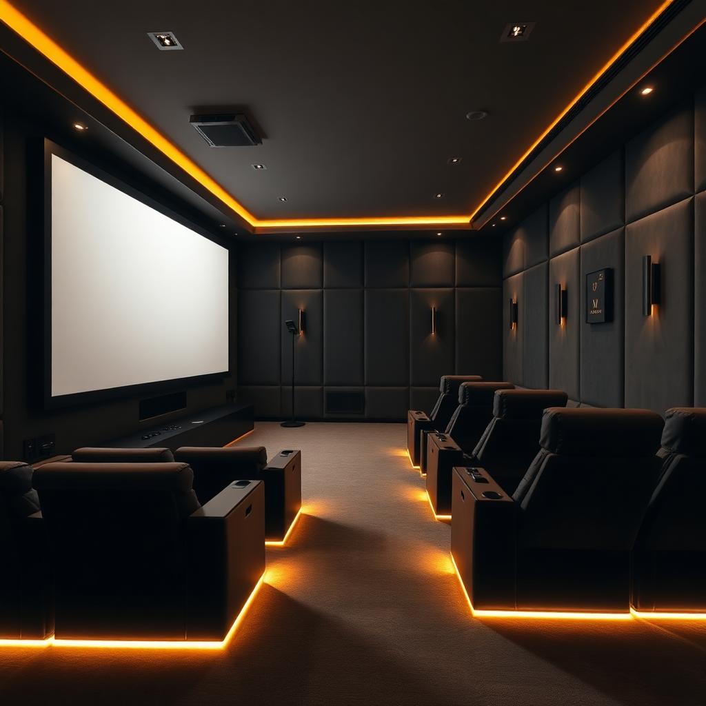 Private luxury home cinema in a Dubai villa